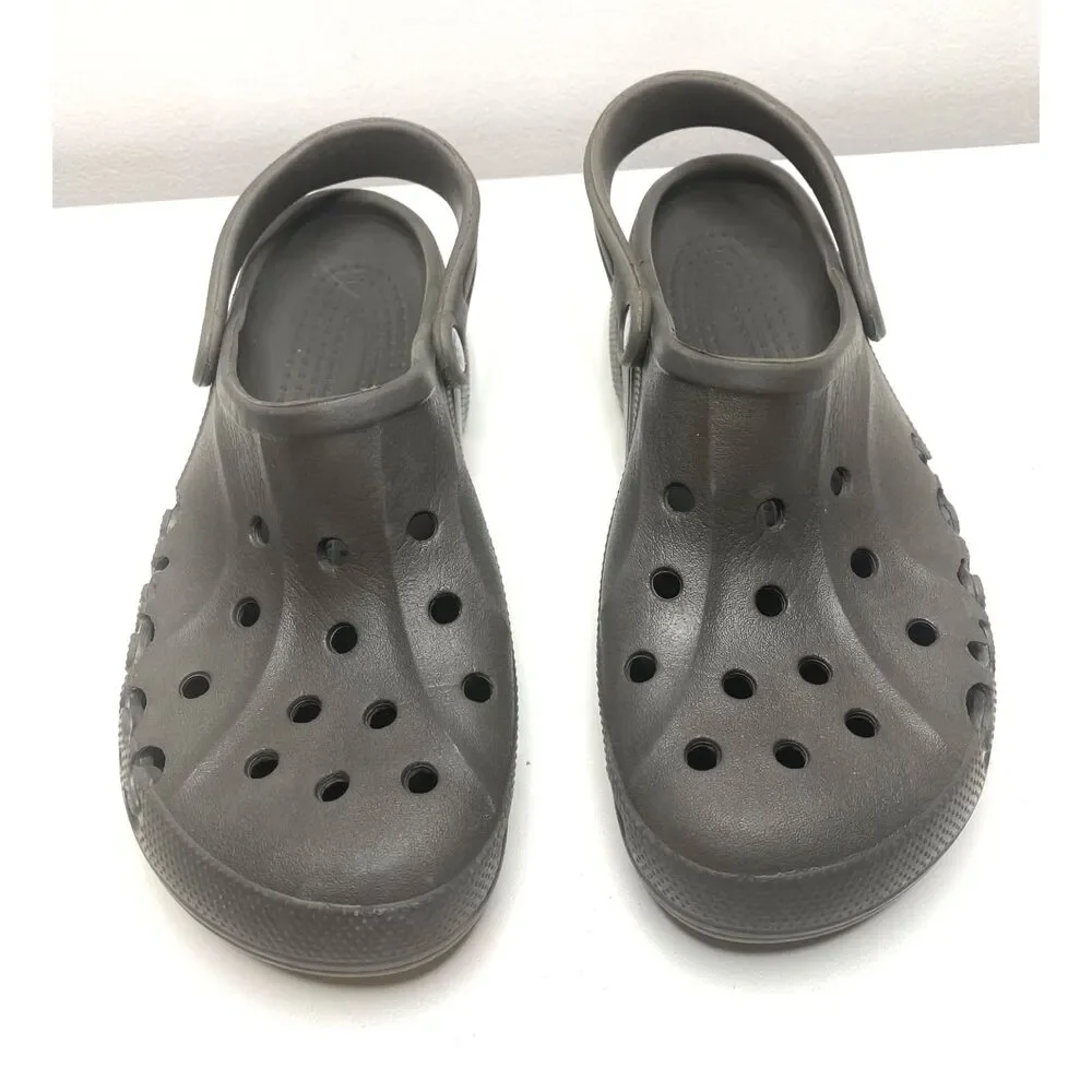 Crocs Baya Graphite Gray Lightweight Water Friendly Clogs Casual Comfort Sz 11